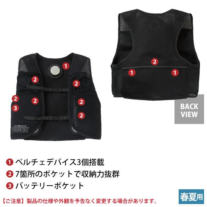 【試着のみ】　開封品特価　サンエス　フローズンベスト　フルセット　バッテリー付き 冷却ベスト ペルチェベスト フローズンベスト バッテリー フル