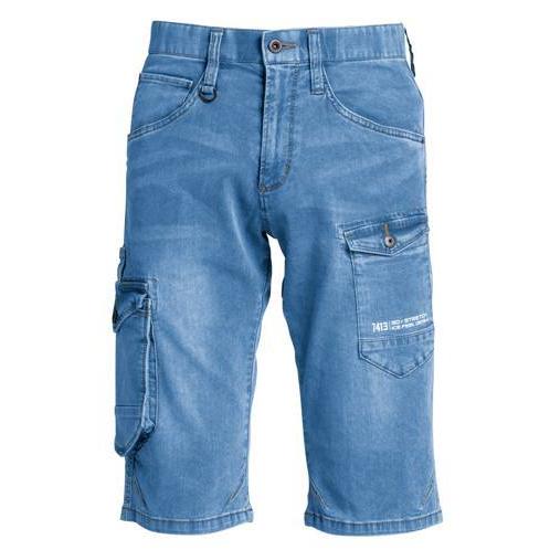 IZOD ブルーハーフパンツ I'Z FRONTIER アイズフロンティア 夏 冷感 デ二ム ストレッチ