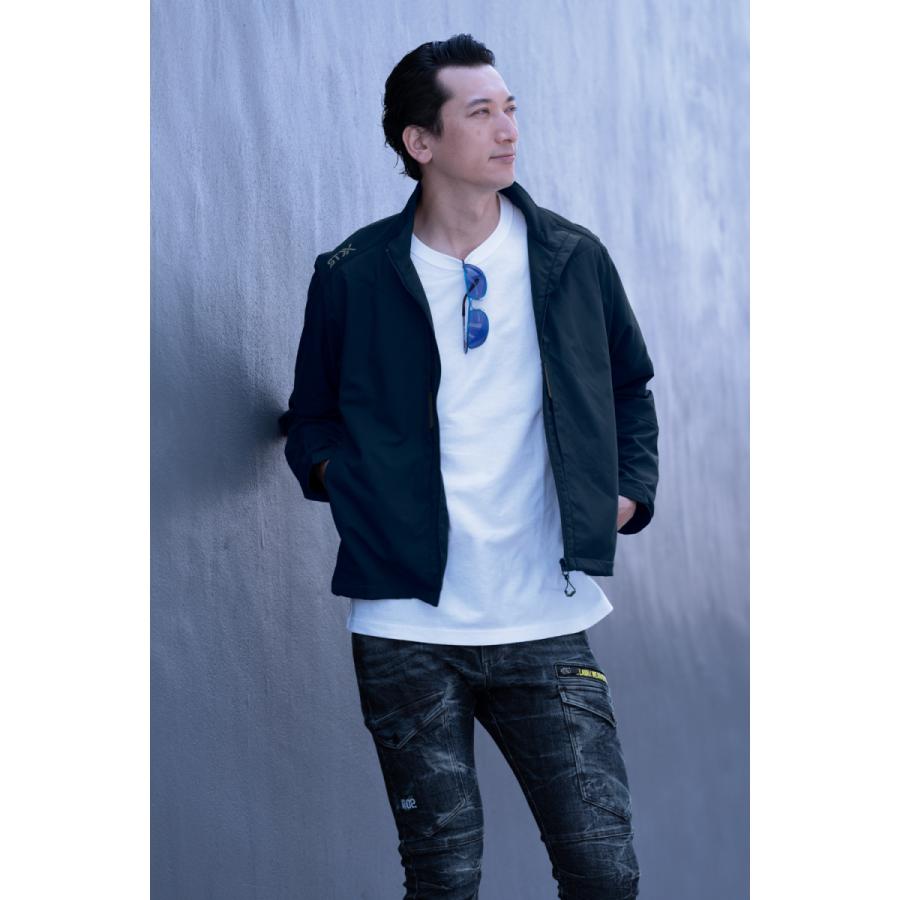 SLASH 11個のポケット 着るカバン ストレッチ ブルゾン S〜5L かんたん