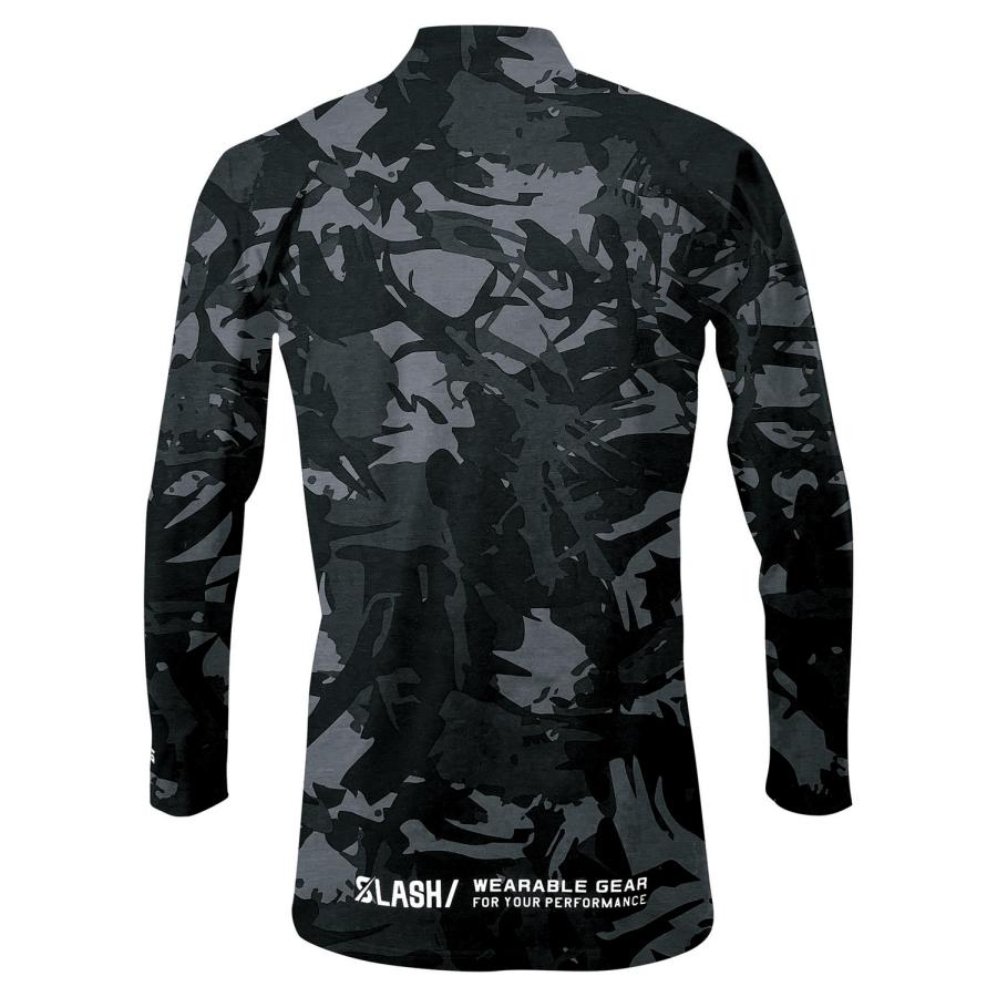 SLASH 接触冷感 ストレッチ モックネック コンプレッション 長袖シャツ
