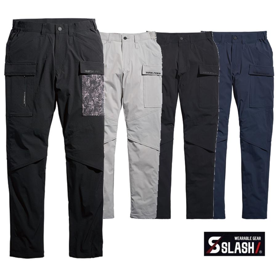 SLASH 冷感 遮熱 UVカットストレッチ カーゴパンツ SS〜6L シンメン