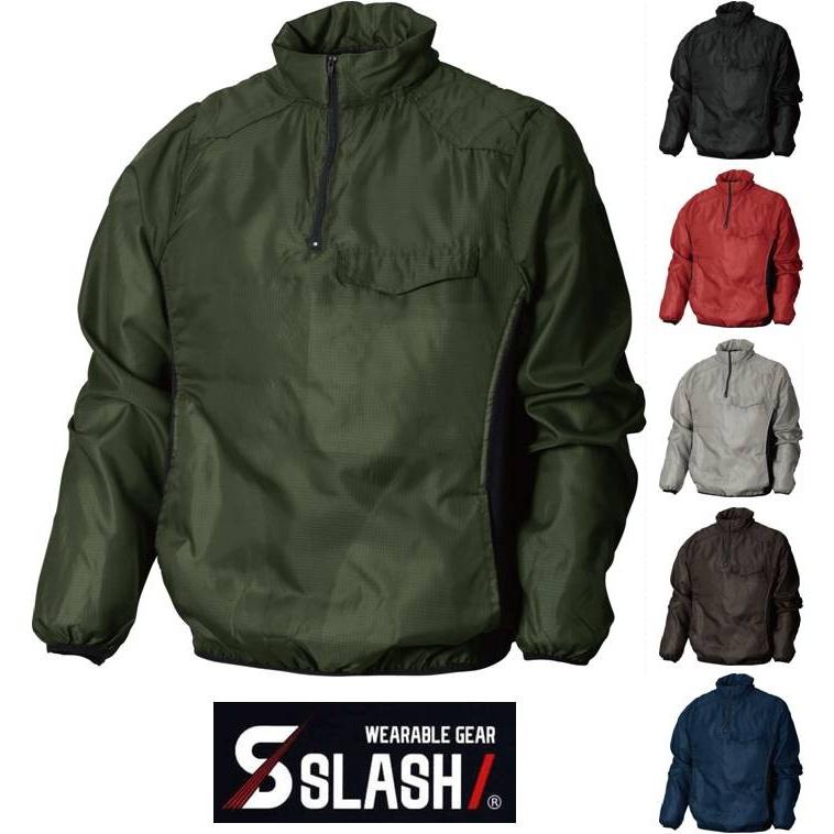 Slash 刺し子 ハーフジップヤッケ S 3l シンメン 0579 かっこいい おしゃれ 安い 防寒着 防風 軽防寒ブルゾン ジャンパー S0579 はたらくヒト支え隊 通販 Yahoo ショッピング