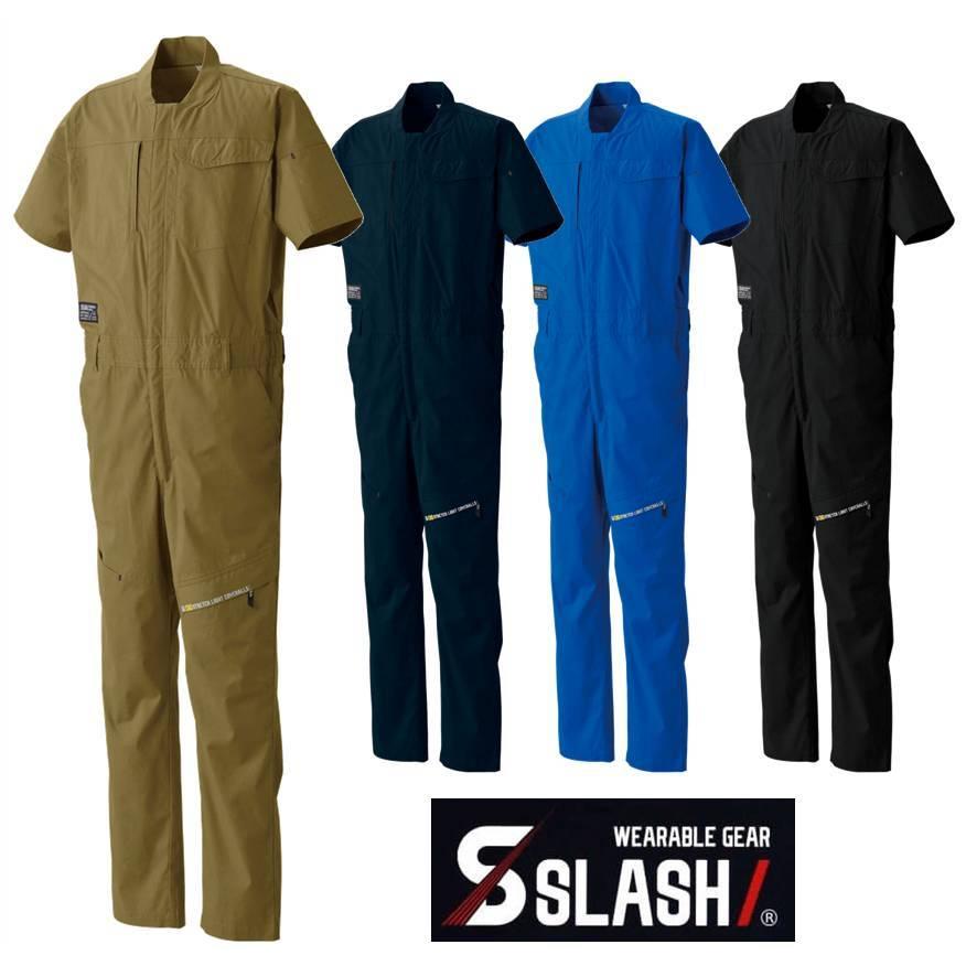2021年新作】SLASH ツナギ 半袖 ストレッチライトカバーオール