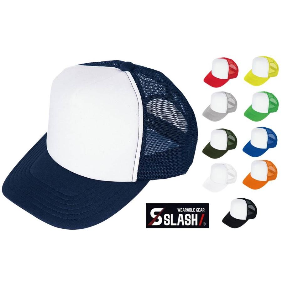 SLASH メッシュキャップ 帽子 フリーサイズ 速乾 ポリエステル製