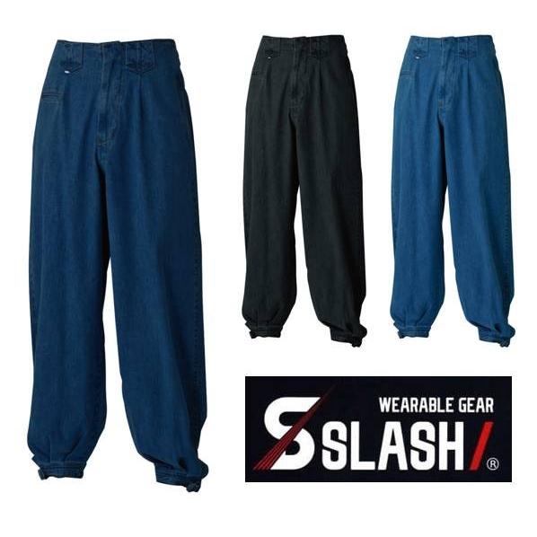 送料無料】SLASH ロング ニッカ デニム 鳶 73〜101cm 綿100