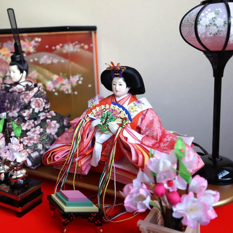 特別セール商品】【日本製】親王 桜金襴衣装 六角パノラマアクリル 