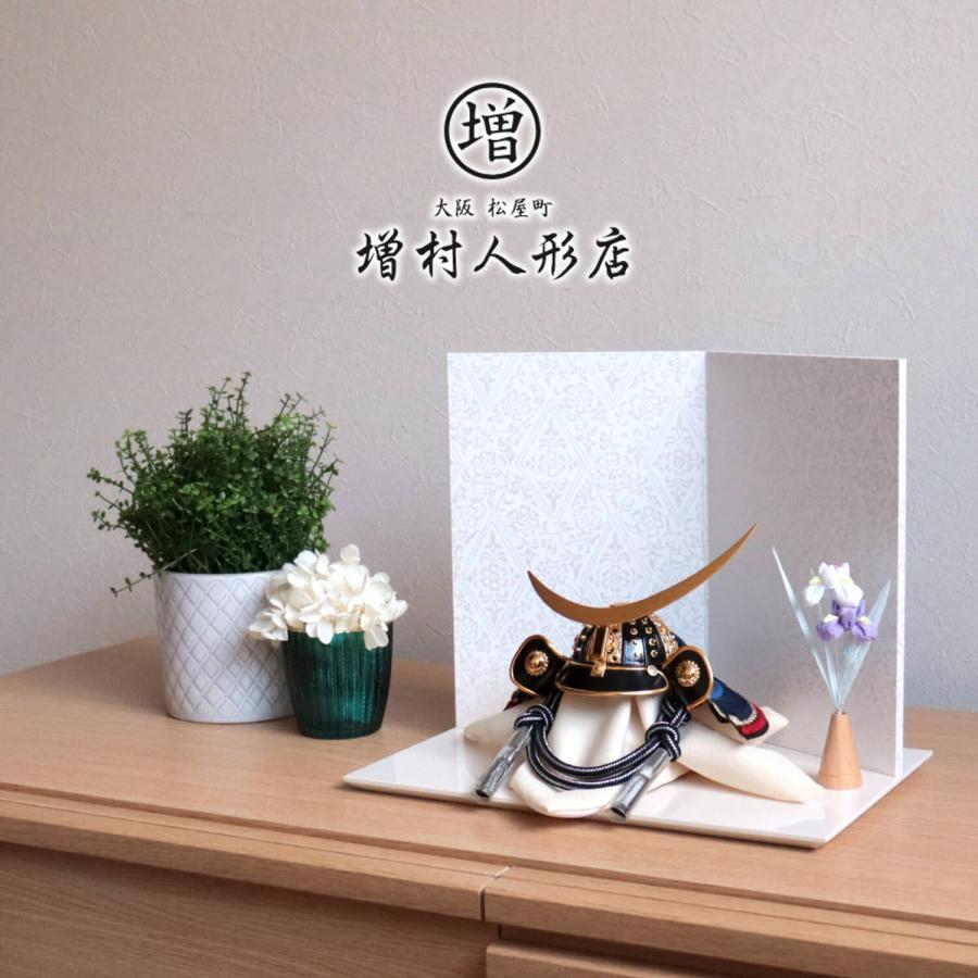 純正店舗 増村限定品 伝統工芸士 誠山作 伊達政宗 京からかみ 菱唐草 屏風 ちりめん菖蒲飾り 越前塗アイボリー飾台 増村オリジナル作品 金 三日月 五月人形 5月 日本割引 Ssl Daikyogo Or Jp