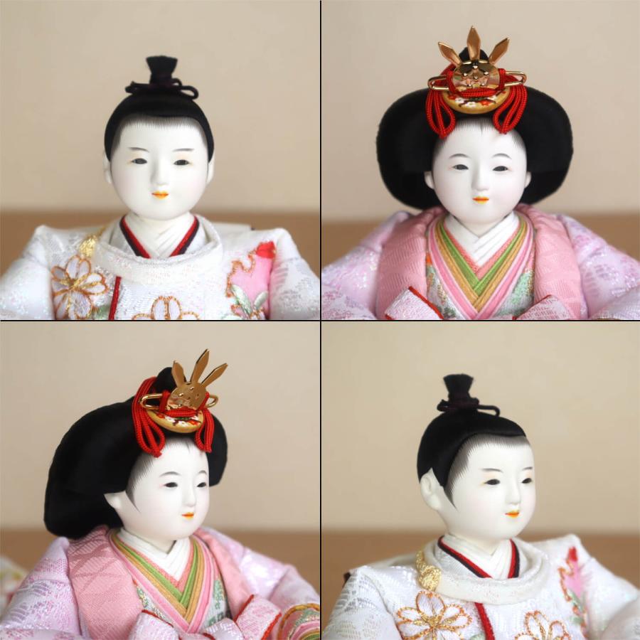 雛人形 パウダーコンパクト 今めかしい 今めかしい 室内装飾 ひな人形 おひなさま 小出松寿 三寸たわい無い雛 京刺しゅう 金駒 雪輪桜 頭師：市川伯英 可愛らしい お雛様 雛 親王飾り付け…