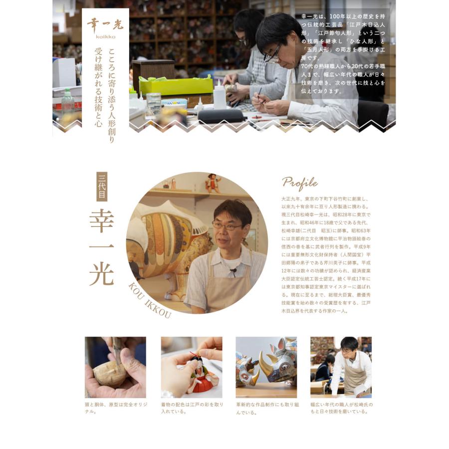 雛人形 コンパクト モダン おしゃれ インテリア ひな人形 おひなさま 幸一光 彩-AYA-市松 小手描き桜 木製黒塗燭台 貝桶 クリアフラワー桜橘 桐箱収納 収納 …_2