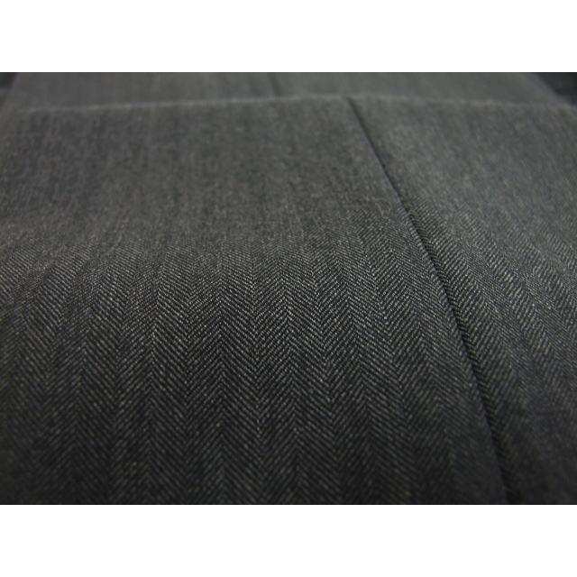 【A体】【AB体】【Loropiana ロロピアーナ〜AUSTRALIS】【秋冬春】スタイリッシュタイプ 2ボタンシングルスーツ#グレー 織柄（ヘリンボン）ストライプの画像