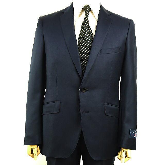 【YA体】【A体】【AB体】【秋冬春】【Ermenegildo Zegna  ゼニア〜TRAVELLER】スタイリッシュタイプ 2Bシングルスーツ/濃紺 無地の画像