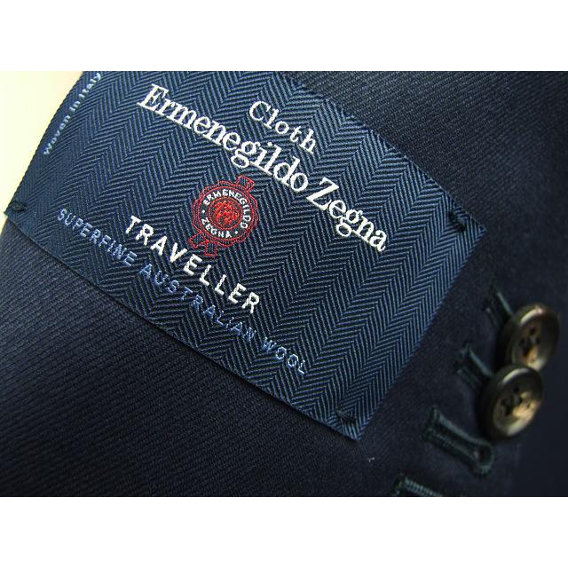 【YA体】【A体】【秋冬春】【Ermenegildo Zegna  ゼニア〜TRAVELLER】スタイリッシュタイプ 2Bシングルスーツ/紺 無地の画像