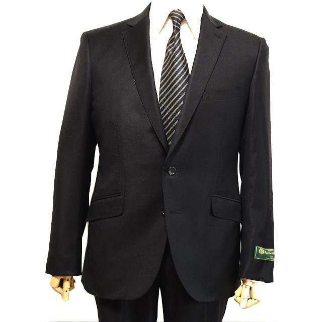 【A体】【AB体】【Loropiana ロロピアーナ〜365】【秋冬春】スタイリッシュタイプ 2ボタンシングルスーツ#黒無地の画像