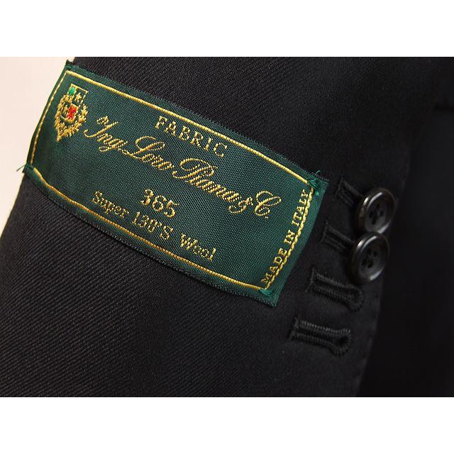 【A体】【AB体】【Loropiana ロロピアーナ〜365】【秋冬春】スタイリッシュタイプ 2ボタンシングルスーツ#黒無地の画像
