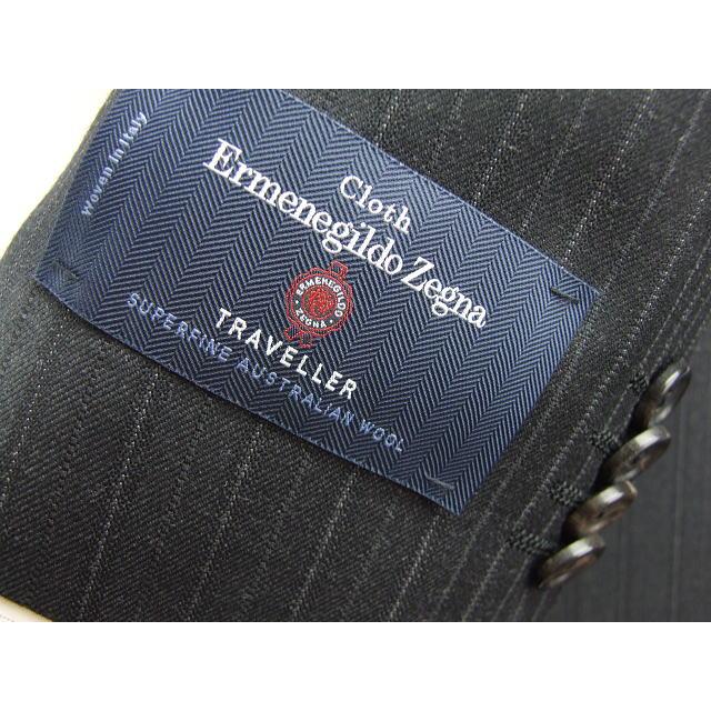 【AB体】【BB体】【秋冬春】【Ermenegildo Zegna  ゼニア〜TRAVELLER】ベーシックタイプ 2ボタンシングルスーツ/グレーストライプの画像