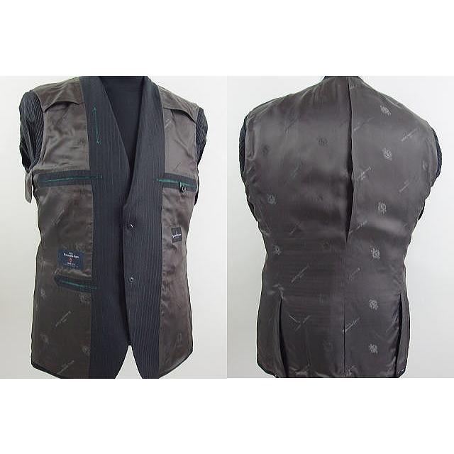 【AB体】【BB体】【秋冬春】【Ermenegildo Zegna  ゼニア〜TRAVELLER】ベーシックタイプ 2ボタンシングルスーツ/グレーストライプの画像