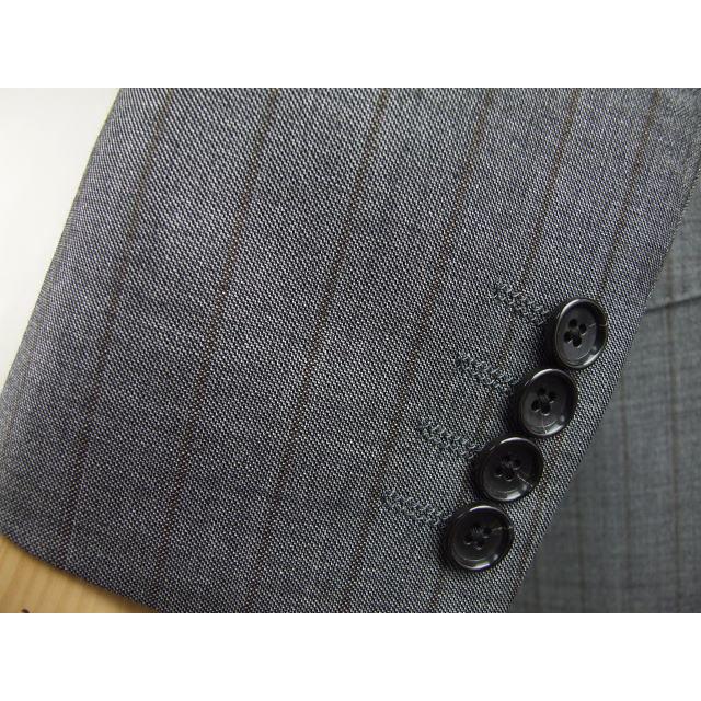 【AB4】【秋冬春】【STUDIO by DURBAN スタジオ バイ ダーバン】CANONICO ノータックスタイリッシュタイプ　2Bスーツ#グレー/ストライプ STUDIO by CANONICO 地 ン