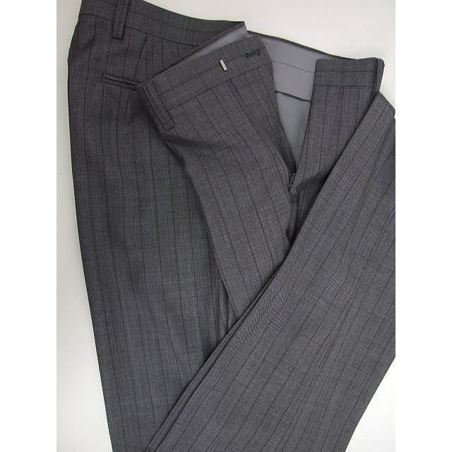 【AB4】【秋冬春】【STUDIO by DURBAN スタジオ バイ ダーバン】CANONICO ノータックスタイリッシュタイプ　2Bスーツ#グレー/ストライプ STUDIO by CANONICO 地 ン