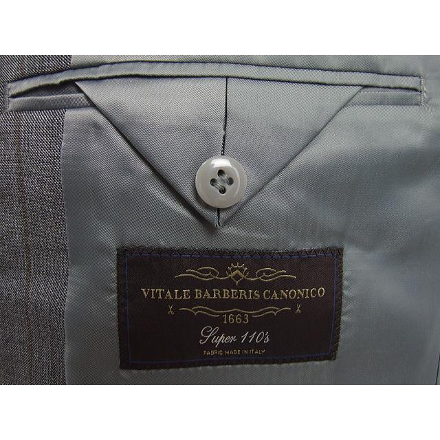 【AB4】【秋冬春】【STUDIO by DURBAN スタジオ バイ ダーバン】CANONICO ノータックスタイリッシュタイプ　2Bスーツ#グレー/ストライプ STUDIO by CANONICO 地 ン