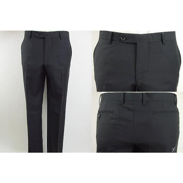 【YA体】【A体】【日本製】【秋冬春物】【SCABAL スキャバル 】スタイリッシュタイプ 2ボタンシングルスーツ#黒/織柄ストライプ（ヘリンボン）の画像