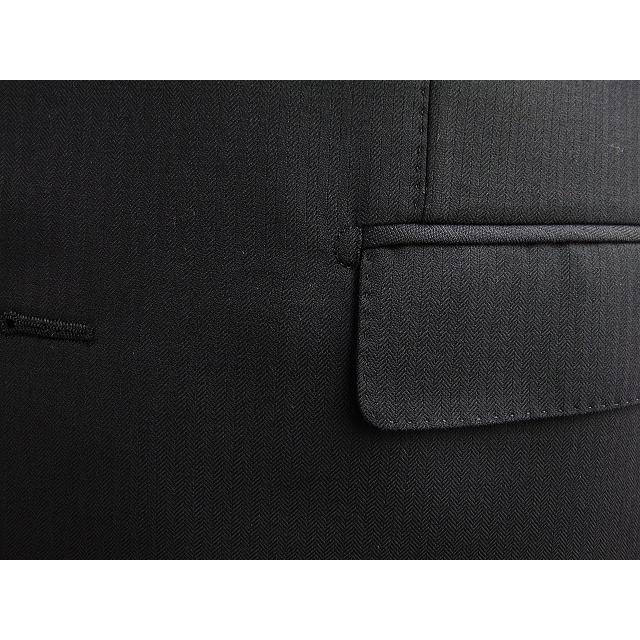 【YA体】【A体】【日本製】【秋冬春物】【SCABAL スキャバル 】スタイリッシュタイプ 2ボタンシングルスーツ#黒/織柄ストライプ（ヘリンボン）の画像