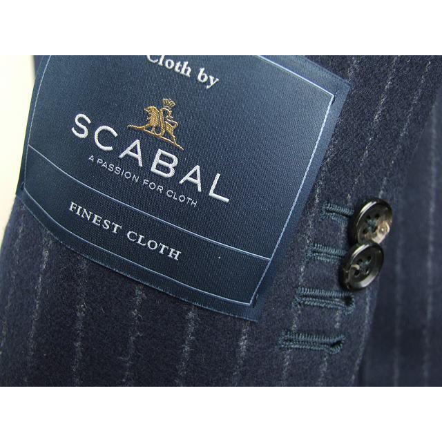 【YA体】【A体】【AB体】【日本製】【秋冬】【SCABAL スキャバル 】スタイリッシュタイプ 2ボタンシングルスーツ#グレー×ストライプ/紺×ストライプの画像