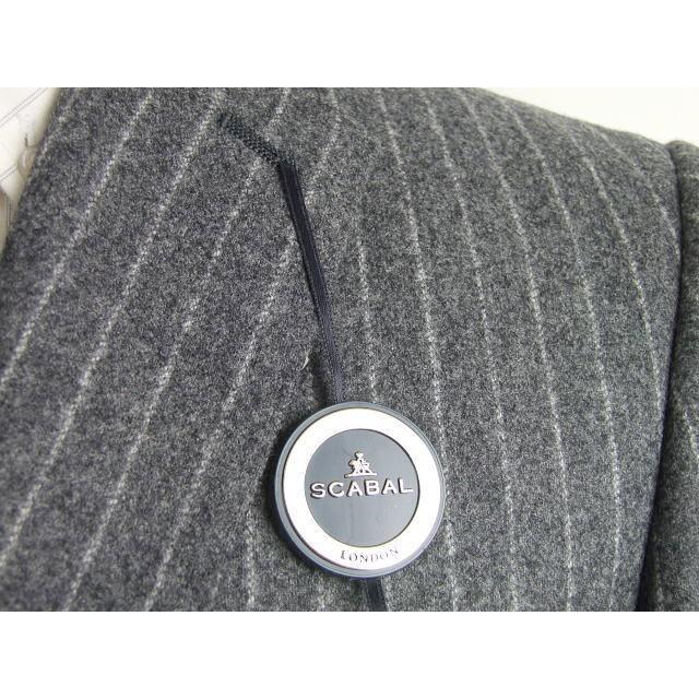 【YA体】【A体】【AB体】【日本製】【秋冬】【SCABAL スキャバル 】スタイリッシュタイプ 2ボタンシングルスーツ#グレー×ストライプ/紺×ストライプの画像
