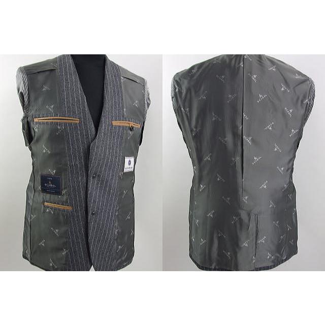 【YA体】【A体】【AB体】【日本製】【秋冬】【SCABAL スキャバル 】スタイリッシュタイプ 2ボタンシングルスーツ#グレー×ストライプ/紺×ストライプの画像