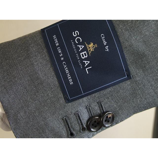 限定【AB6】【SCABAL スキャバル 】スタイリッシュタイプ【日本製】【秋冬春物】 カシミヤ混　2ボタンシングルスーツ#グレー系小紋風｜masutani｜04