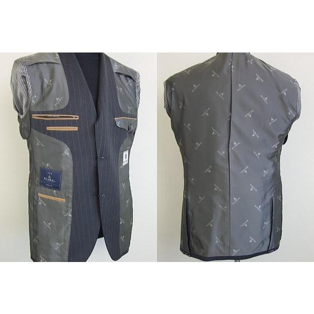 【A体】【AB体】【BB体】【日本製】【秋冬春物】【SCABAL スキャバル 】ベーシックタイプ 2ボタンシングルスーツ#グレー系×ストライプの画像