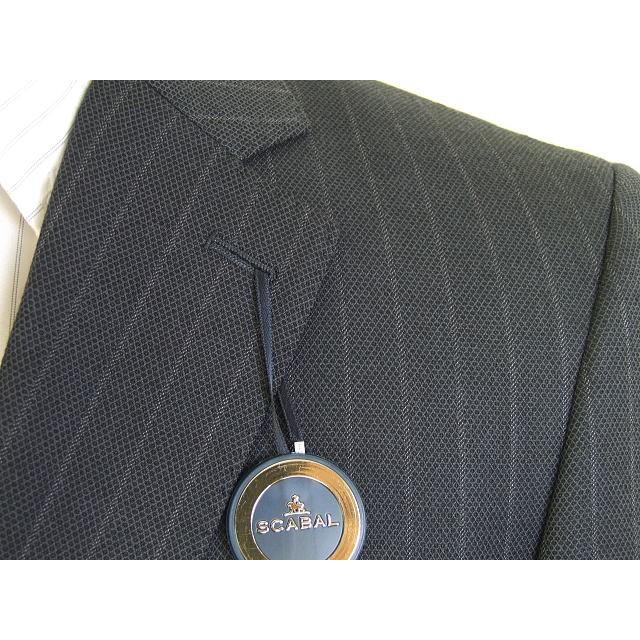 【A体】【AB体】【BB体】【日本製】【秋冬春物】【SCABAL スキャバル 】ベーシックタイプ 2ボタンシングルスーツ#グレー系×ストライプの画像