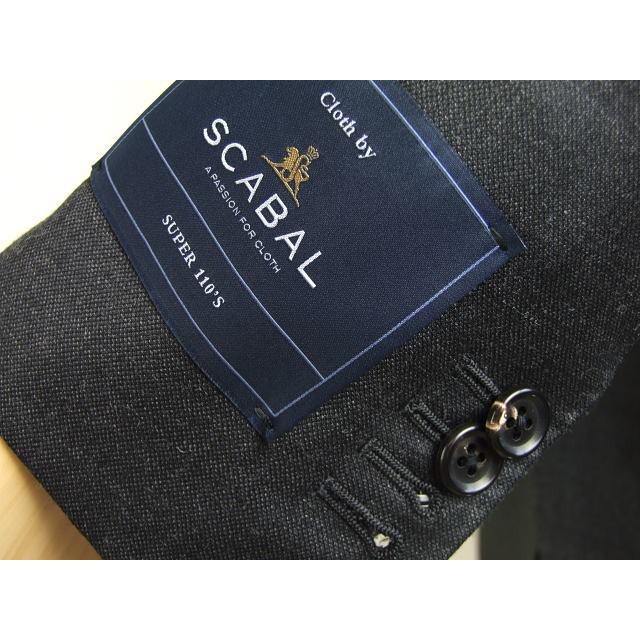 【YA体】【A体】【AB体】【日本製】【秋冬春物】【SCABAL スキャバル 】スタイリッシュタイプ 2ボタンシングルスーツ#グレー系グレンチェック/濃グレー無地の画像