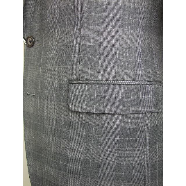 【YA体】【A体】【AB体】【日本製】【秋冬春物】【SCABAL スキャバル 】スタイリッシュタイプ 2ボタンシングルスーツ#グレー系グレンチェック/濃グレー無地の画像