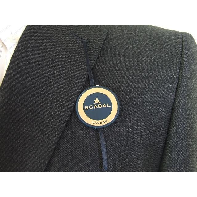 【YA体】【A体】【AB体】【日本製】【秋冬春物】【SCABAL スキャバル 】スタイリッシュタイプ 2ボタンシングルスーツ#グレー系グレンチェック/濃グレー無地の画像