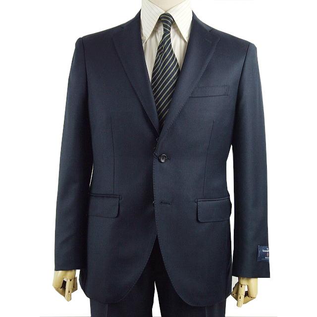 【A体】【AB体】【秋冬春】【Ermenegildo Zegna  ゼニア〜TRAVELLER】スタイリッシュタイプ（ワンタック） 2Bシングルスーツ/紺 ピンヘッドの画像