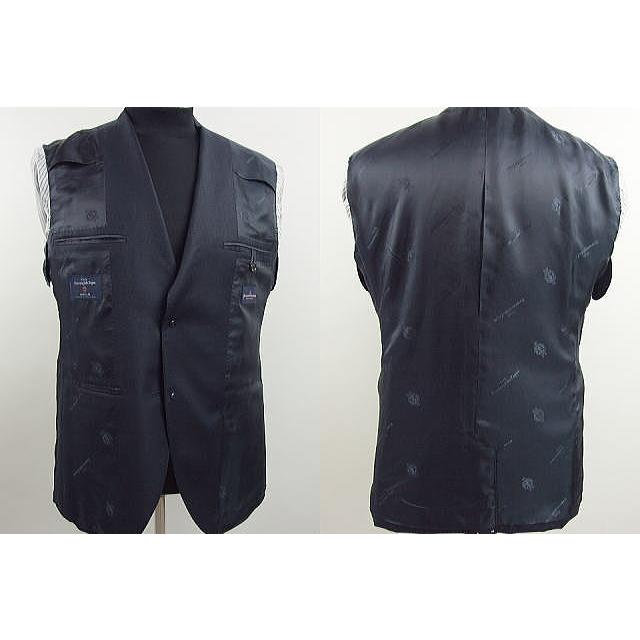 【A体】【AB体】【秋冬春】【Ermenegildo Zegna  ゼニア〜TRAVELLER】スタイリッシュタイプ（ワンタック） 2Bシングルスーツ/紺 ピンヘッドの画像