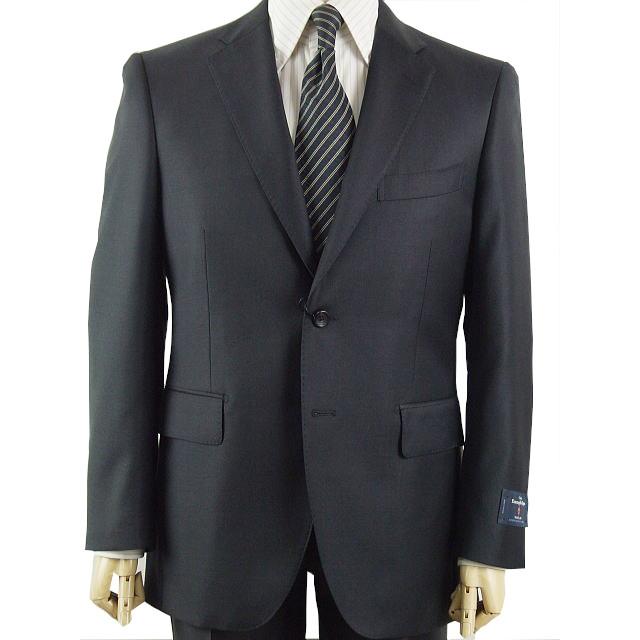 【AB体】【BB体】【秋冬春】【Ermenegildo Zegna  ゼニア〜TRAVELLER】ベーシックタイプ 2ボタンシングルスーツ/チャコールグレー無地の画像