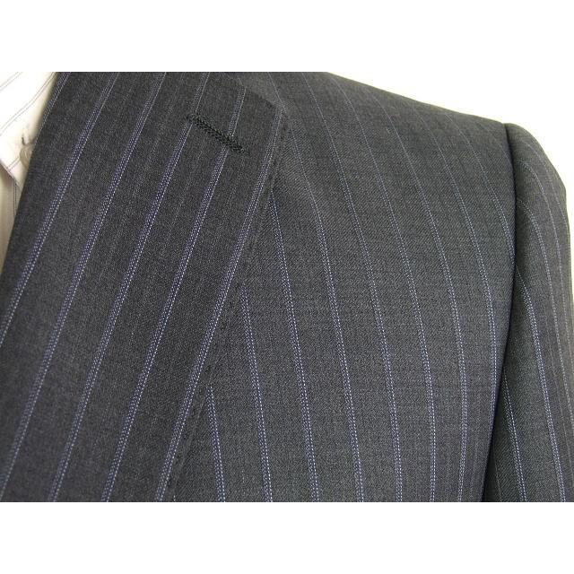 【美品】ロロピアーナ FOURSEASONS グレーストライプスーツ　A4 Loro Piana 【YA体】【A体】【AB体】【春夏秋】スタイリッシュ