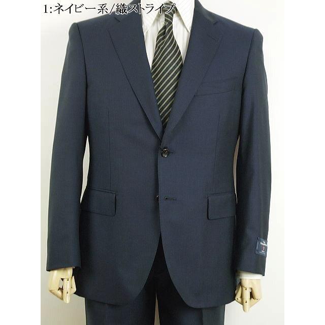 【A体】【BB体】【春夏秋】【Ermenegildo Zegna ゼニア〜TROPICAL】ベーシックタイプ 2ボタンシングルスーツ/紺ストライプ/グレーストライプの画像
