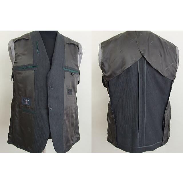【A体】【BB体】【春夏秋】【Ermenegildo Zegna ゼニア〜TROPICAL】ベーシックタイプ 2ボタンシングルスーツ/紺ストライプ/グレーストライプの画像