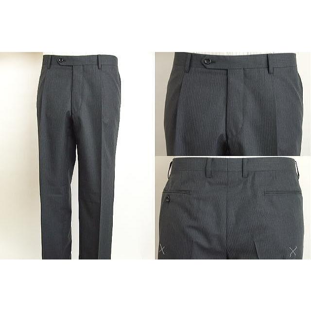 【A体】【BB体】【春夏秋】【Ermenegildo Zegna ゼニア〜TROPICAL】ベーシックタイプ 2ボタンシングルスーツ/紺ストライプ/グレーストライプの画像