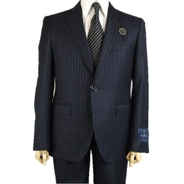 【YA体】【A体】【AB体】【日本製】【春夏秋物】【SCABAL スキャバル〜super140´s 】スタイリッシュタイプ　2ボタンシングルスーツ/ストライプ/無地/格子の画像