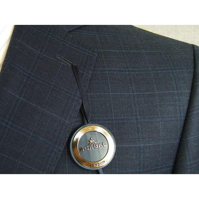 【YA体】【A体】【AB体】【日本製】【春夏秋物】【SCABAL スキャバル〜super140´s 】スタイリッシュタイプ　2ボタンシングルスーツ/ストライプ/無地/格子の画像