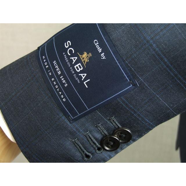 【YA体】【A体】【AB体】【日本製】【春夏秋物】【SCABAL スキャバル〜super140´s 】スタイリッシュタイプ　2ボタンシングルスーツ/ストライプ/無地/格子の画像