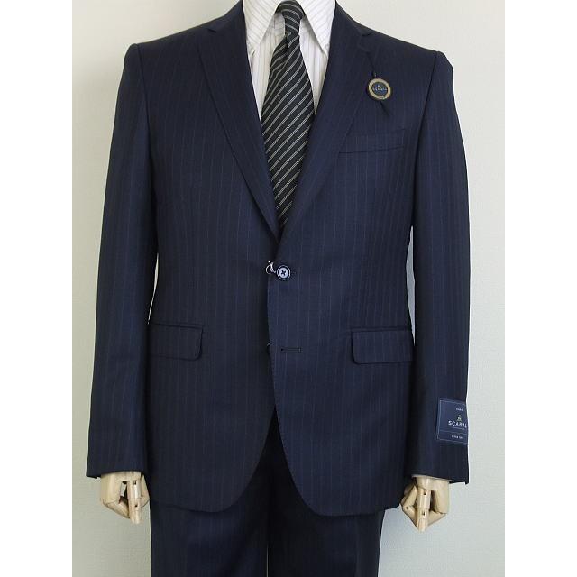 【YA体】【A体】【AB体】【日本製】【春夏秋物】【SCABAL スキャバル 〜super120´s】スタイリッシュタイプ 2ボタンシングルスーツ/ストライプ系/無地系の画像