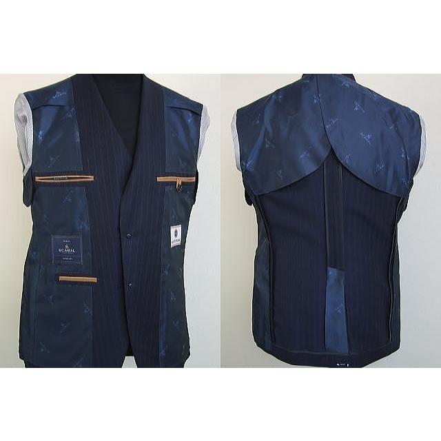 【YA体】【A体】【AB体】【日本製】【春夏秋物】【SCABAL スキャバル 〜super120´s】スタイリッシュタイプ 2ボタンシングルスーツ/ストライプ系/無地系の画像