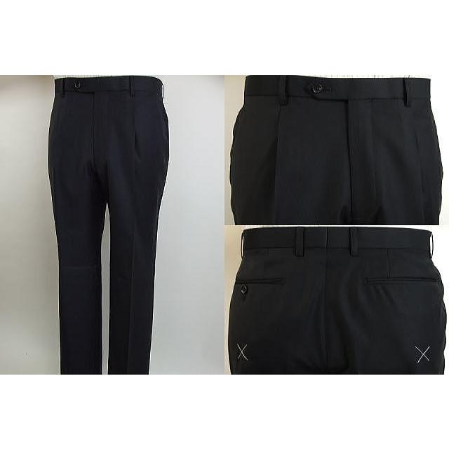 【AB体】【BB体】【日本製】【春夏秋物】【SCABAL スキャバル〜super140´s】ベーシックタイプ 2ボタンシングルスーツ/グレーストライプ/黒無地の画像