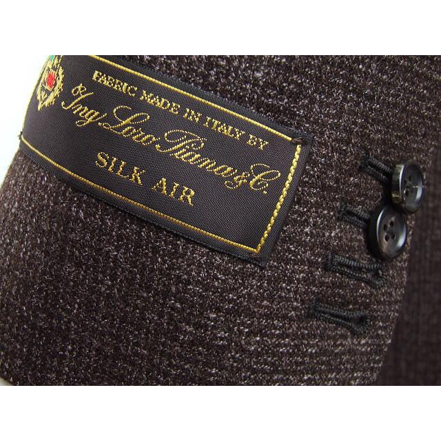 スタイリッシュタイプジャケット【A体】【AB体】【秋冬春】【Loropiana ロロピアーナ SILK AIR】#紺系メランジ調ミックス/茶系メランジ調ミックス｜masutani｜14