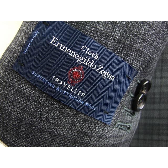 スタイリッシュタイプ ジャケット【A体】【AB体】【BB体】【春夏秋】【Ermenegildo Zegna ゼニア〜TRAVELLER】青紺/グレー/チェック柄の画像