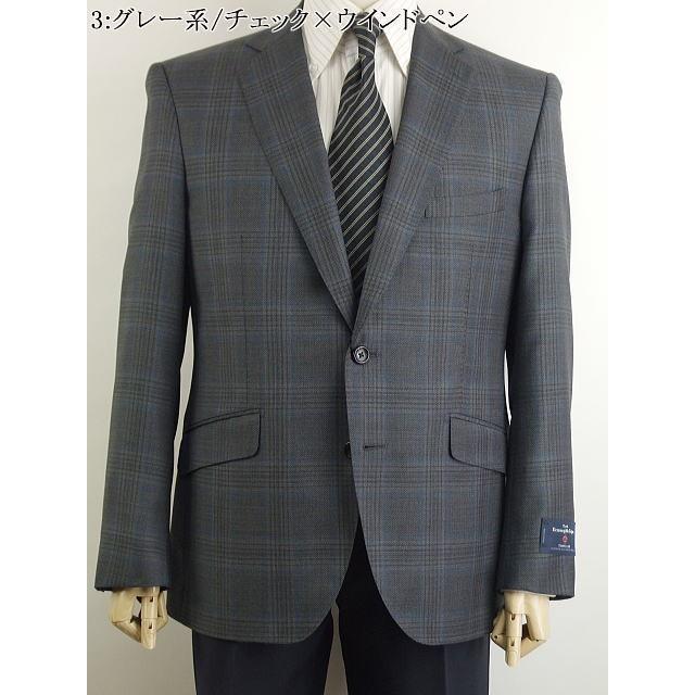 スタイリッシュタイプ ジャケット【A体】【AB体】【BB体】【春夏秋】【Ermenegildo Zegna ゼニア〜TRAVELLER】青紺/グレー/チェック柄の画像